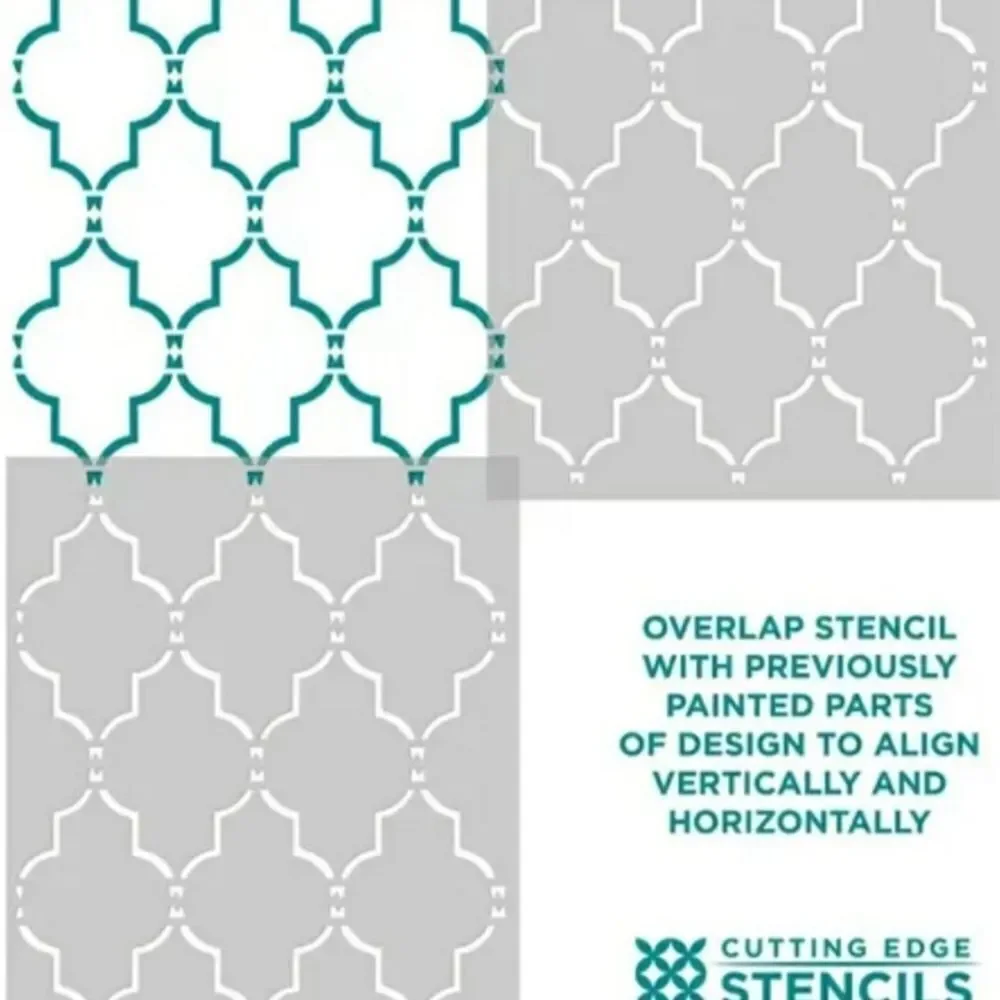 Large wall stencil trellis pattern